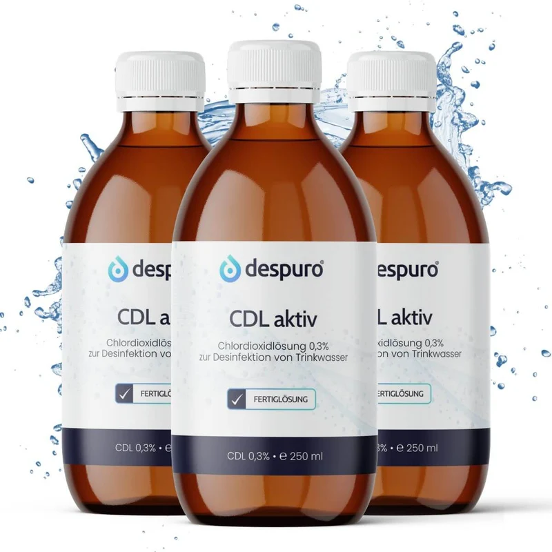 CDL 0,3 % Chlordioxid Fertiglösung | 3x 250ml Sparpaket | mit Pasteur Pipette