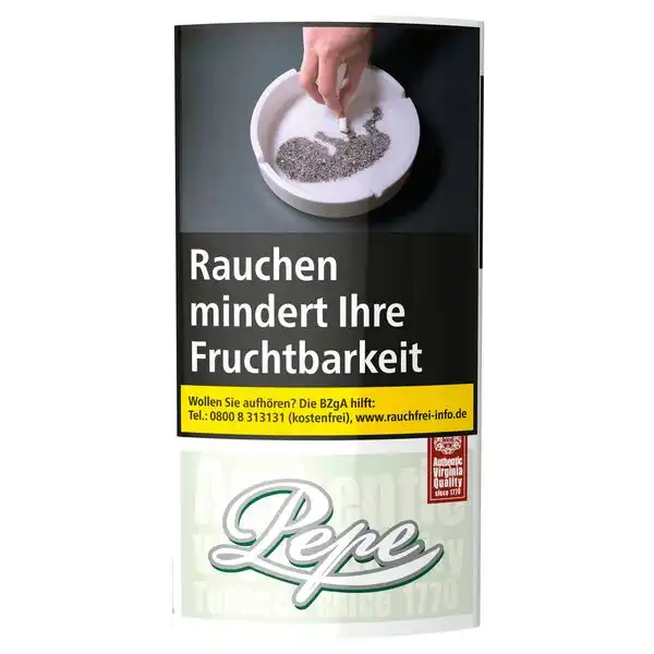 Pepe Fine Green Feinschnitt-Tabak Pouches, 5 x 30 g