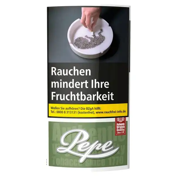Pepe Rich Green Feinschnitt-Tabak Pouches, 5 x 30 g