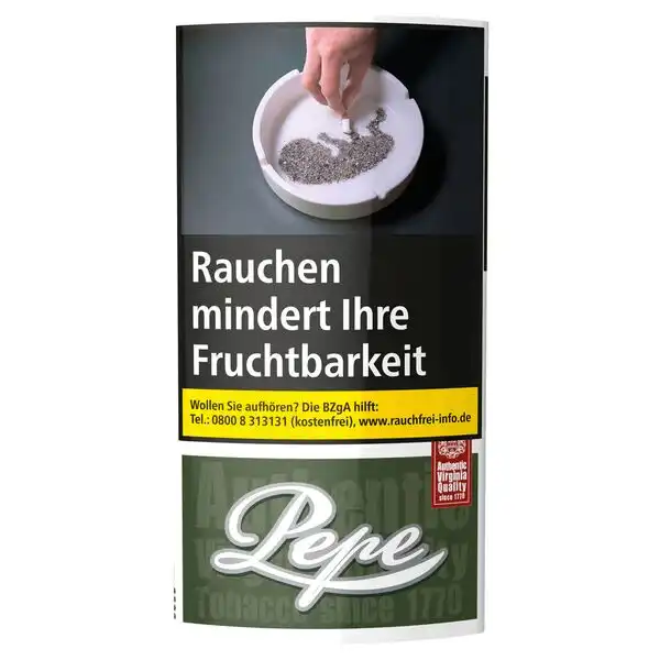 Pepe Dark Green Feinschnitt-Tabak Pouches, 5 x 30 g