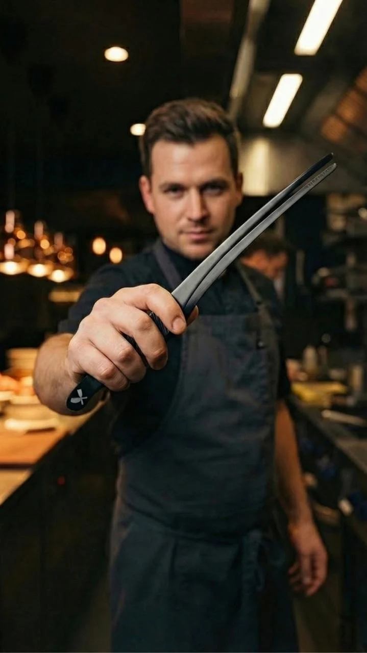 CHEFLIFE Pinzette Straight BBQ 31 cm Gunmetal