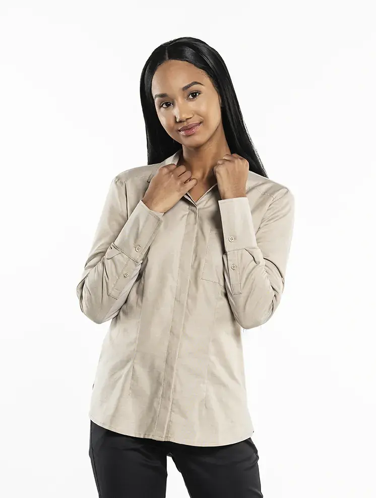 Kellnerbluse Chaud Devant Shirt Women UFX Sand Melee