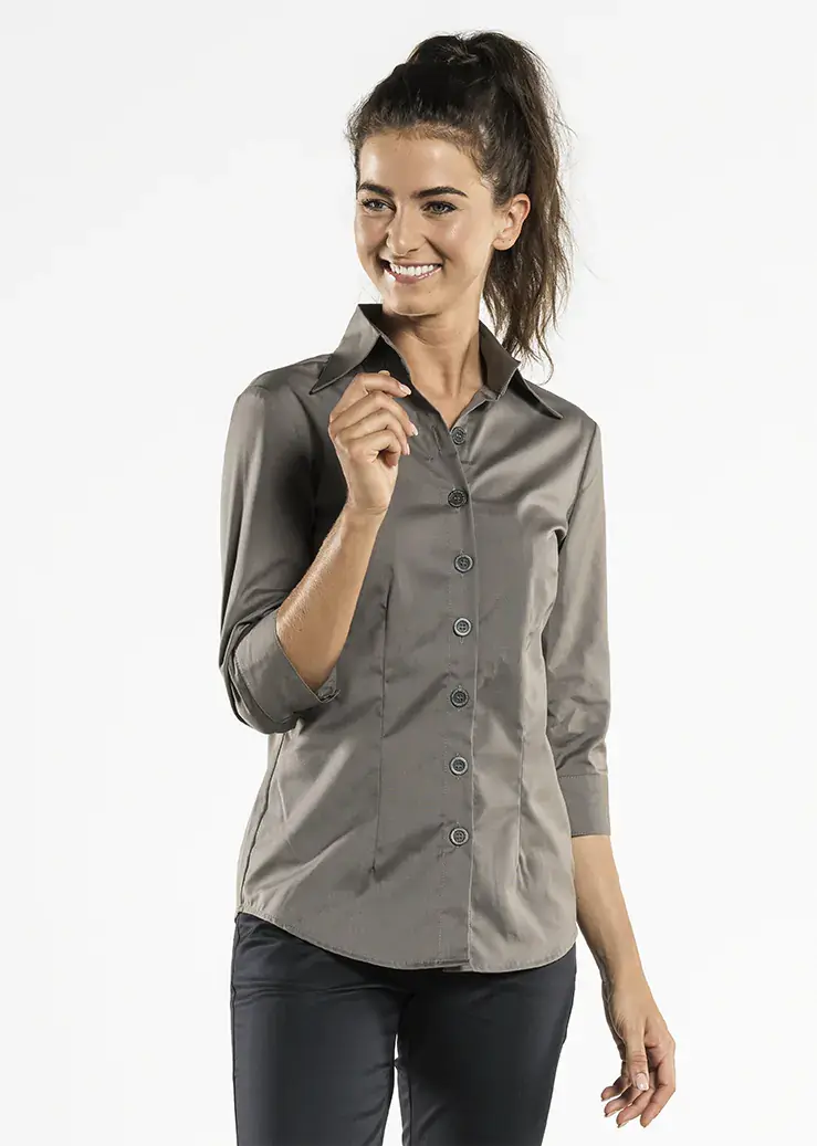 Kellnerbluse Chaud Devant Shirt Women Stone Stretch 3/4 Sleeve S