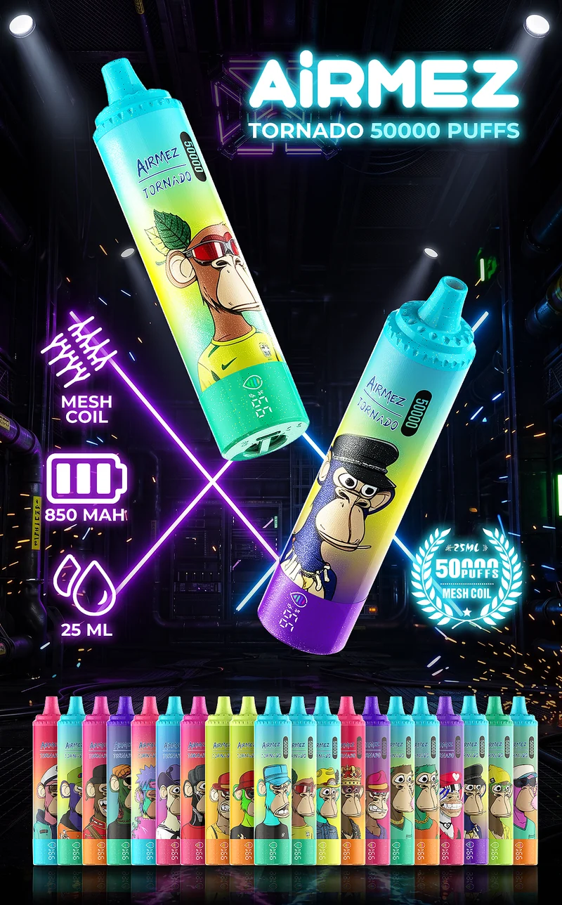 AiRMEZ Tornado 50K Puffs Einweg Kit 25ml - 💥 Nehme 4 Zahle NUR 3! + Ab einem Einkauf von 100€ 2 Mystery Gratis💥
