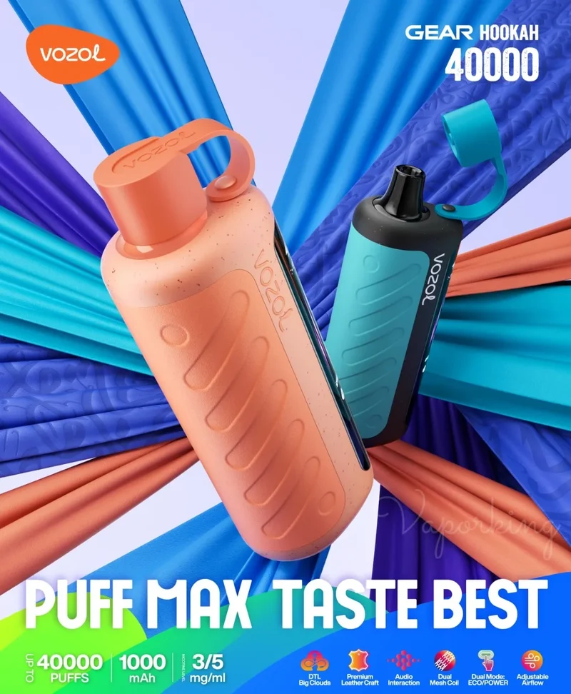 Vozol Gear Hookah 40000 40K Puffs Einweg Kit - 💥 Nehme 4 Zahle NUR 3! + Ab einem Einkauf von 100€ 2 Mystery Gratis💥
