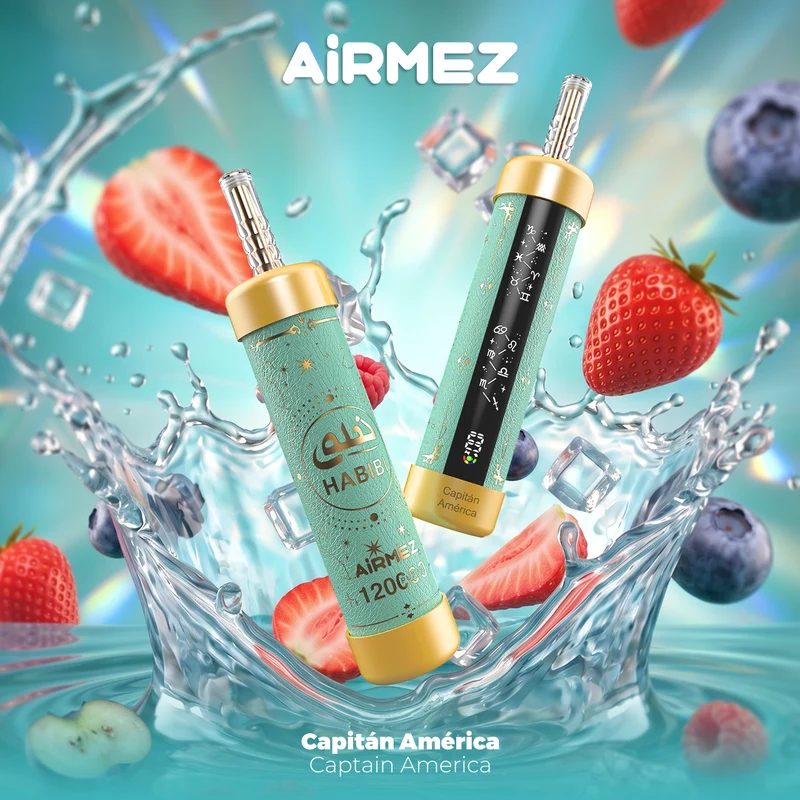 Airmez HABIBI 120K 120000 Puffs Shisha Hookah Wiederaufladbares Einweg Kit - 💥 Nehme 4 Zahle NUR 3! + Ab einem Einkauf von 100€ 2 Mystery Gratis💥