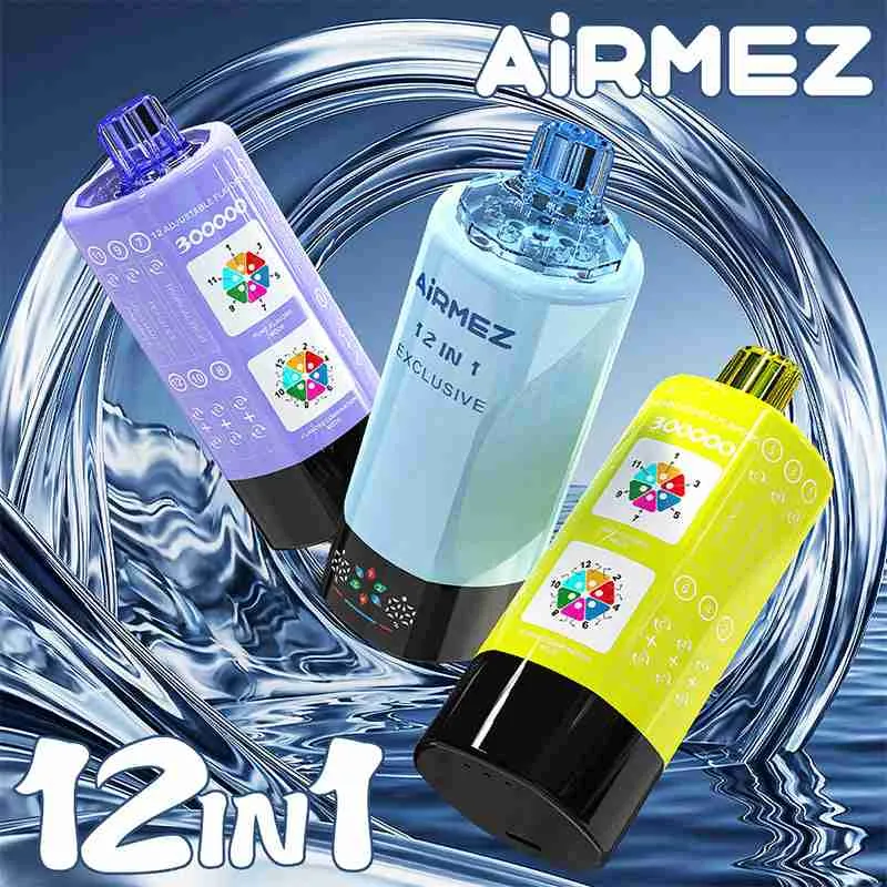 Airmez 12in1 300K 300000 Puffs Einweg Kit 90ml - 💥 Nehme 4 Zahle NUR 3! + Ab einem Einkauf von 100€ 2 Mystery Gratis💥