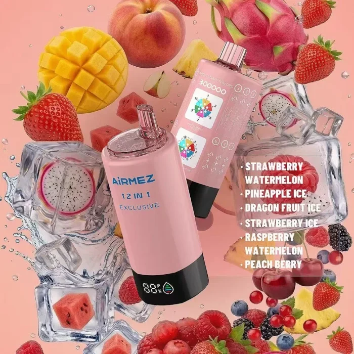 Airmez 12in1 300K 300000 Puffs Einweg Kit 90ml - 💥 Nehme 4 Zahle NUR 3! + Ab einem Einkauf von 100€ 2 Mystery Gratis💥