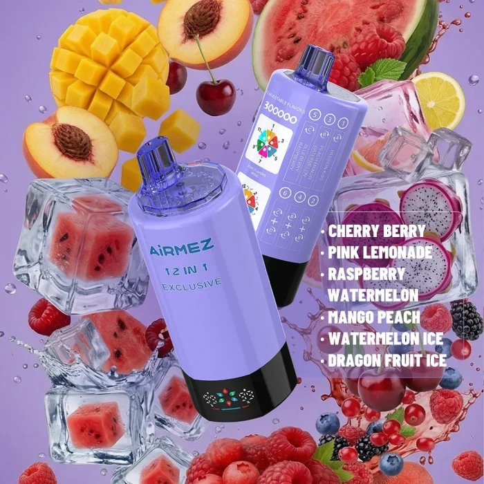 Airmez 12in1 300K 300000 Puffs Einweg Kit 90ml - 💥 Nehme 4 Zahle NUR 3! + Ab einem Einkauf von 100€ 2 Mystery Gratis💥