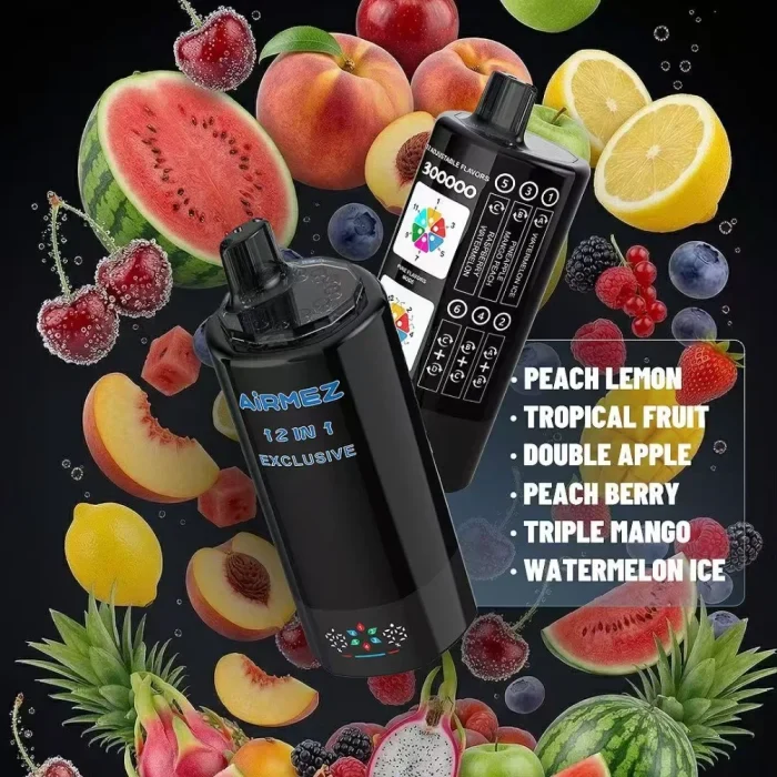 Airmez 12in1 300K 300000 Puffs Einweg Kit 90ml - 💥 Nehme 4 Zahle NUR 3! + Ab einem Einkauf von 100€ 2 Mystery Gratis💥