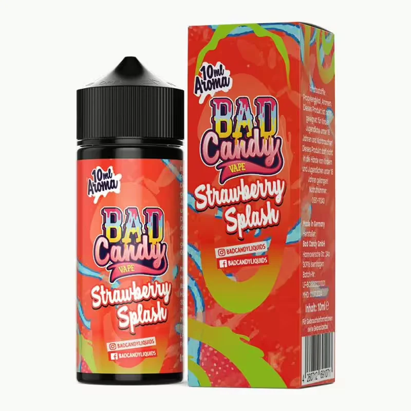 Bad Candy Longfill - Strawberry Splash - 10ml Aroma in 120ml Flasche