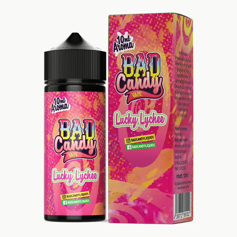 Bad Candy Longfill - Lucky Lychee - 10ml Aroma in 120ml Flasche