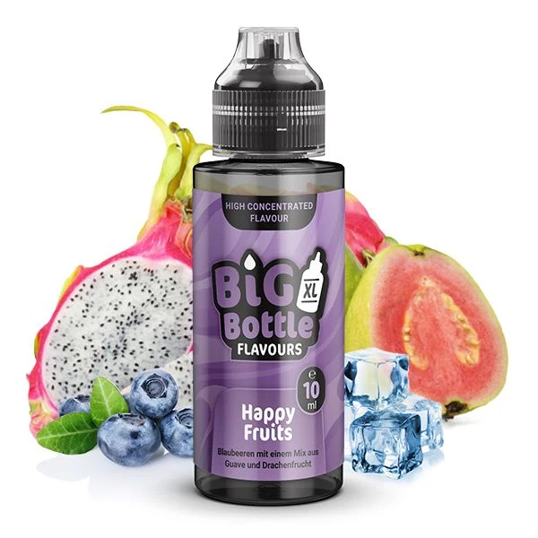 Big Bottle Flavours Longfill - Happy Fruits - 10ml Aroma in 120ml Flasche