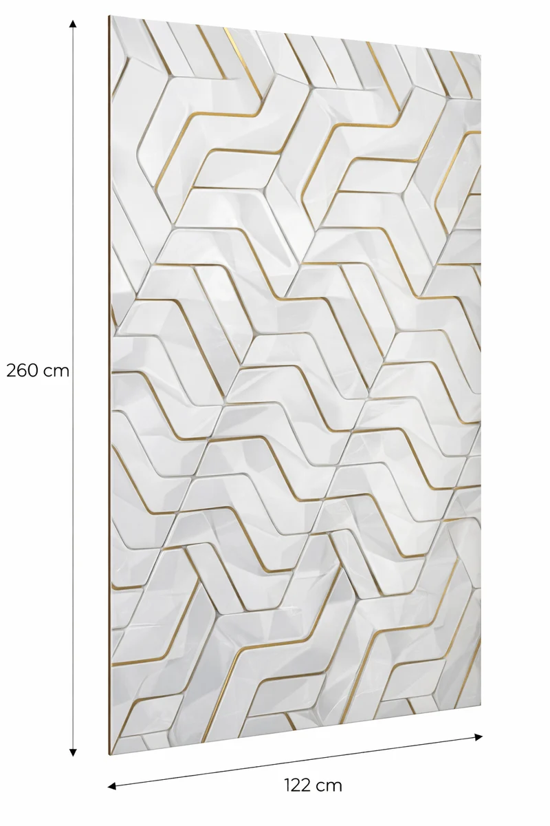 Wandpaneele Wandverkleidung Wandplatten PVC Marmoroptik Hochglanz 260 x 122 cm 01250