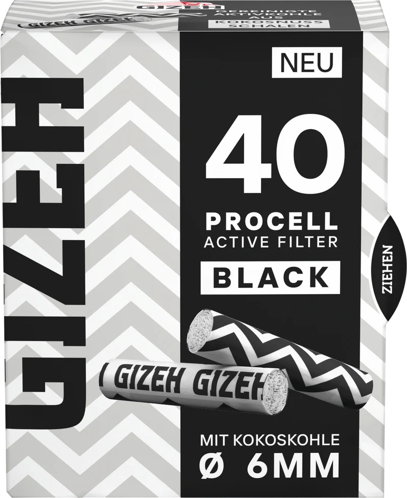 Gizeh Procell Active Filter Black 40er