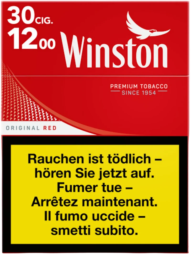 Winston Original Red Box Big Pack 30 Cigarettes