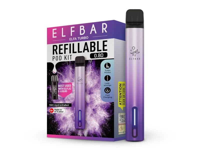 Elfbar Elfa Turbo Pod Kit – E-Zigarette mit 550 mAh Akku & 0,8 Ohm Pod