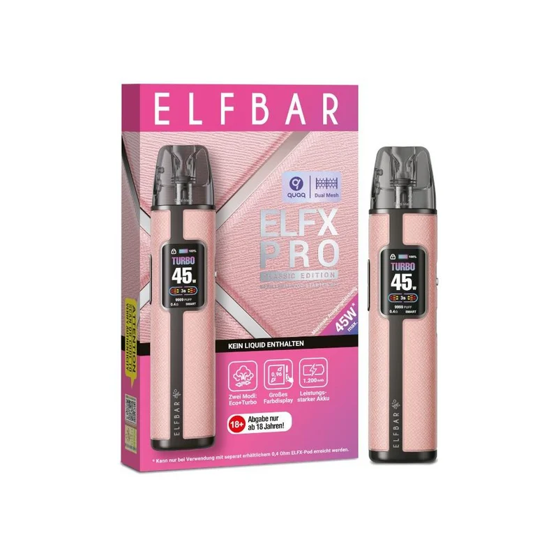 Elfbar Elfx Pro Pod Kit – 1200mAh E-Zigarette mit 45W & Farbdisplay