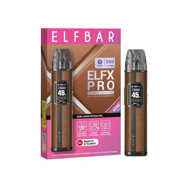 Elfbar Elfx Pro Pod Kit – 1200mAh E-Zigarette mit 45W & Farbdisplay