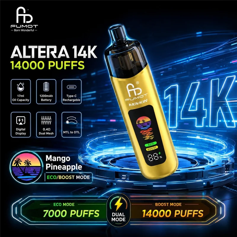 Fumot Altera 14K 14000 Puffs DTL Einweg Kit - 💥 Nehme 4 Zahle NUR 3! + Ab einem Einkauf von 100€ 2 Mystery Gratis💥