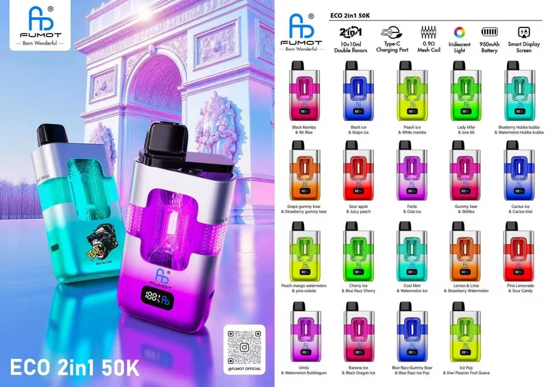 Fumot RandM ECO 2in1 50000 50K Puffs Einweg Kit - 💥 Nehme 4 Zahle NUR 3! + Ab einem Einkauf von 100€ 2 Mystery Gratis💥