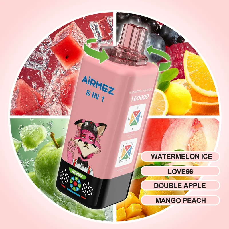 AIRMEZ FOX 8 IN 1 160K 160000 Puffs Einweg Kit - 💥 Nehme 4 Zahle NUR 3! + Ab einem Einkauf von 100€ 2 Mystery Gratis💥
