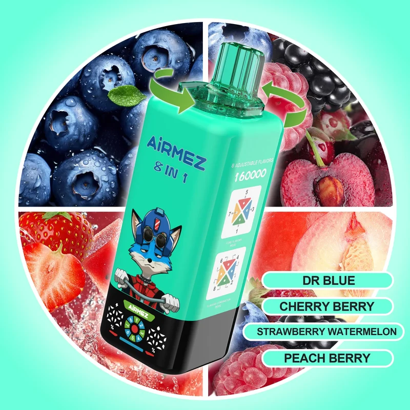 AIRMEZ FOX 8 IN 1 160K 160000 Puffs Einweg Kit - 💥 Nehme 4 Zahle NUR 3! + Ab einem Einkauf von 100€ 2 Mystery Gratis💥