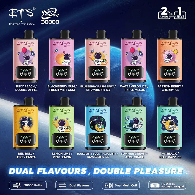 ETS Galaxy 30000 30K Puffs Einweg Kit (Double Flavors) - 💥 Nehme 4 Zahle NUR 3! + Ab einem Einkauf von 100€ 2 Mystery Gratis💥