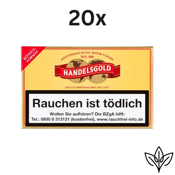 Handelsgold Königsformat 100 K Cigarillos, 20 x 10 Stück (200 Cigarillos)
