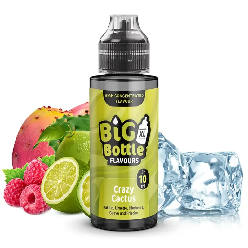 Big Bottle Flavours Longfill - Crazy Cactus - 10ml Aroma in 120ml Flasche
