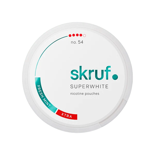 Skruf Superwhite no. 54 Fresh Mint Xtra Strong 11MG