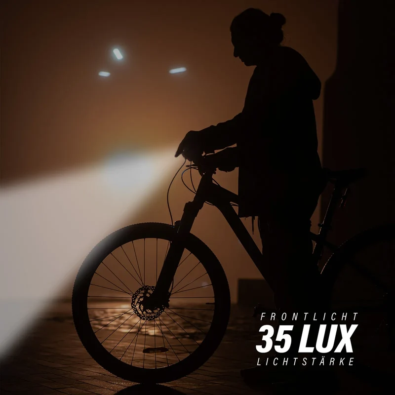 LED Akku Fahrradbeleuchtung hinten + vorne mit ladekabel