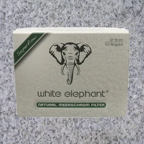 White Elephant 9mm Filters- Meerschaum - Box of 40