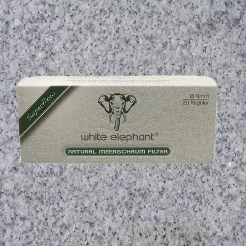 White Elephant 9mm Filters- Meerschaum - Box of 20
