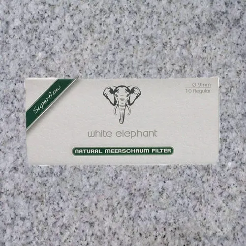 White Elephant 9mm Filters- Meerschaum - Box of 10