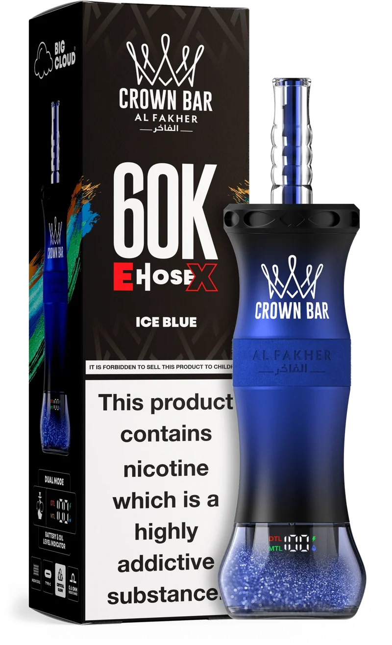 AL Fakher Crown Bar 60K 60000 Puffs E-Hose X Einweg Kit - 💥 Nehme 4 Zahle NUR 3! + Ab einem Einkauf von 100€ 2 Mystery Gratis💥