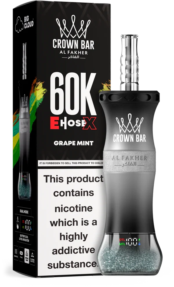 AL Fakher Crown Bar 60K 60000 Puffs E-Hose X Einweg Kit - 💥 Nehme 4 Zahle NUR 3! + Ab einem Einkauf von 100€ 2 Mystery Gratis💥