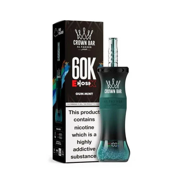AL Fakher Crown Bar 60K 60000 Puffs E-Hose X Einweg Kit - 💥 Nehme 4 Zahle NUR 3! + Ab einem Einkauf von 100€ 2 Mystery Gratis💥