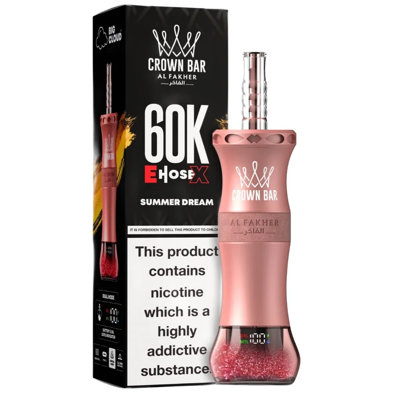 AL Fakher Crown Bar 60K 60000 Puffs E-Hose X Einweg Kit - 💥 Nehme 4 Zahle NUR 3! + Ab einem Einkauf von 100€ 2 Mystery Gratis💥