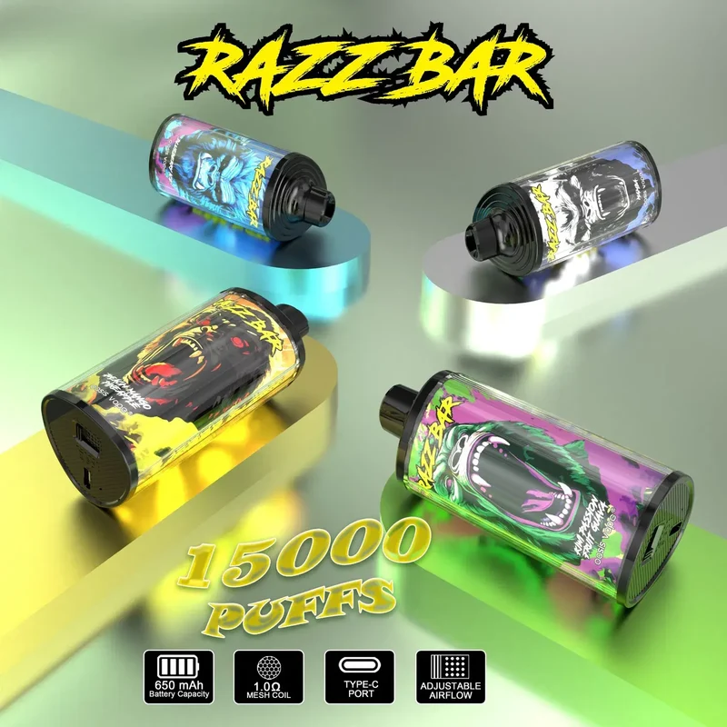 Razz Bar 15000 15K Puffs Einweg Kit- 💥 Nehme 5 Zahle NUR 4! + Ab einem Einkauf von 100€ 2 Mystery Gratis💥