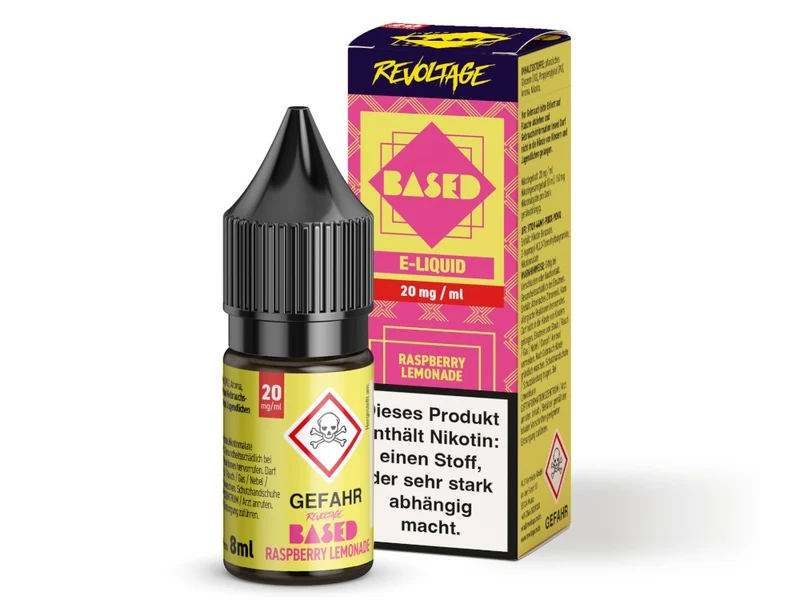 Revoltage - BASED - Raspberry Lemonade - 10ml Fertigliquid (Nikotinfrei/Hybrid Nikotinsalz)