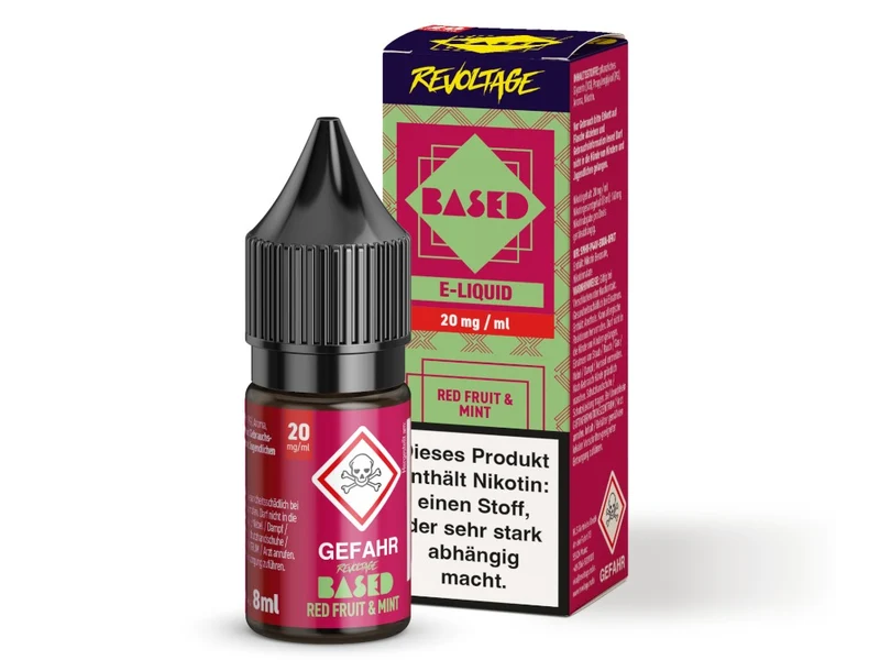 Revoltage - BASED - Red Fruit Mint - 10ml Fertigliquid (Nikotinfrei/Hybrid Nikotinsalz)