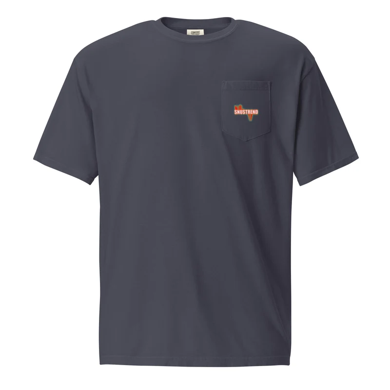 Distressed Snustrend T-Shirt mit Brusttasche