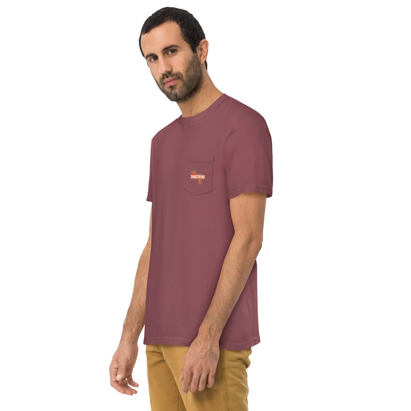 Distressed Snustrend T-Shirt mit Brusttasche