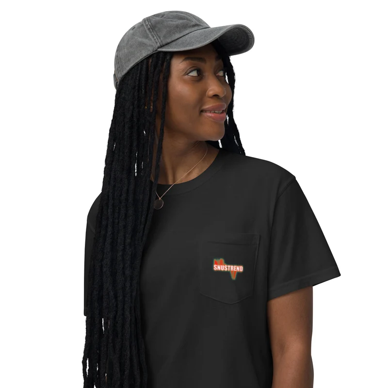 Distressed Snustrend T-Shirt mit Brusttasche