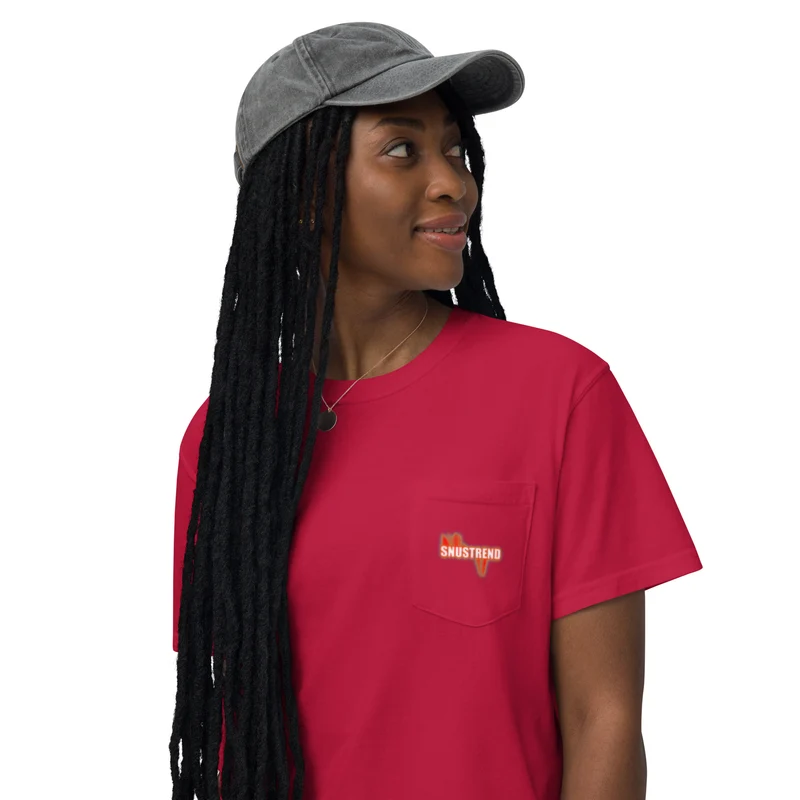Distressed Snustrend T-Shirt mit Brusttasche
