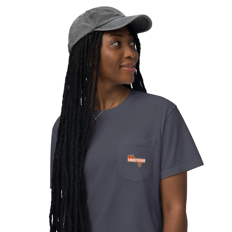 Distressed Snustrend T-Shirt mit Brusttasche