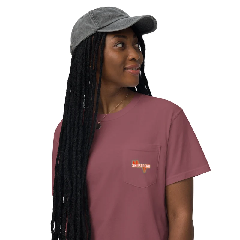 Distressed Snustrend T-Shirt mit Brusttasche