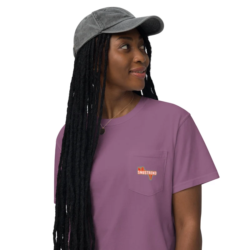 Distressed Snustrend T-Shirt mit Brusttasche