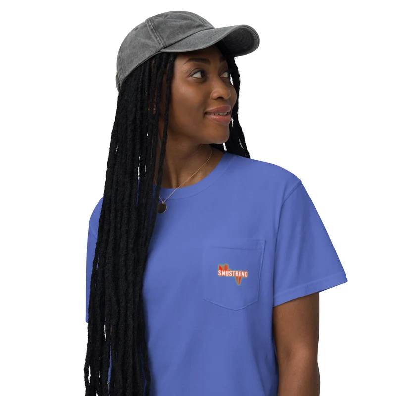 Distressed Snustrend T-Shirt mit Brusttasche